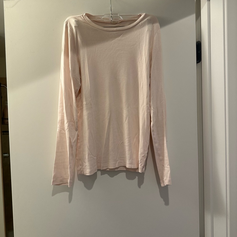 J. Crew Blush Pink Crew Neck Top